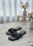 Slide Sandals with Braided Strap