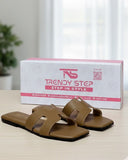 Slide Sandals with Cut-Out Straps