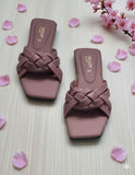 Slide Sandals with Braided Strap